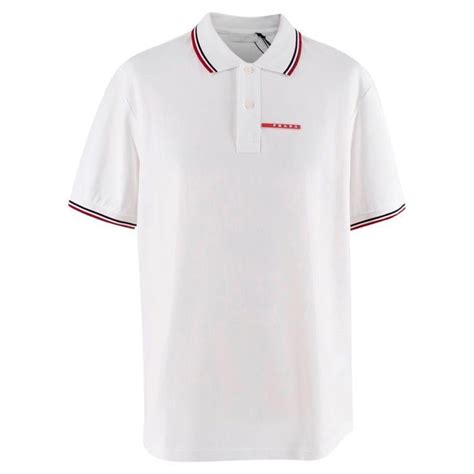 prada white polo